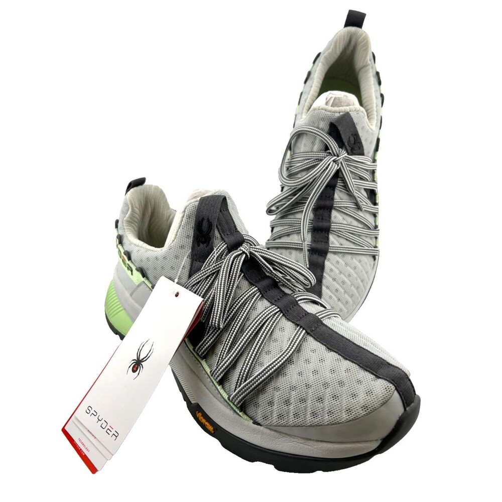 NIB Spyder Sanford Womens 8.5 Waterproof Trail Running Shoes Vibram Glacier Grey